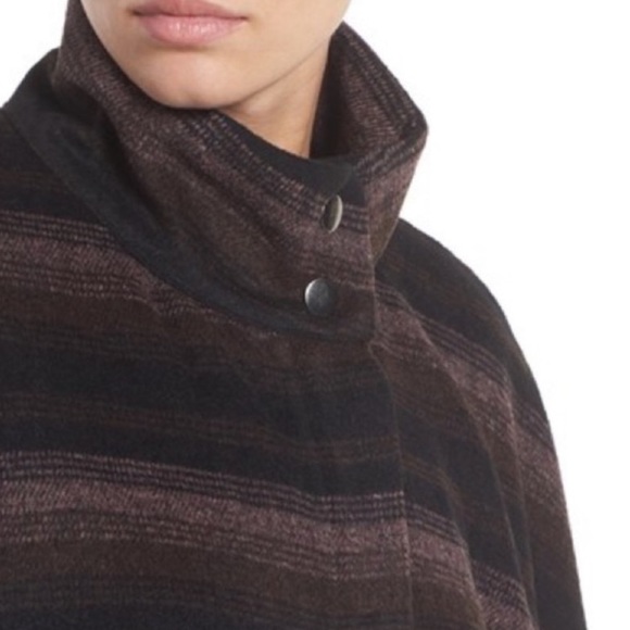 Cupcakes & Cashmere Stevie Wool Blend Zip Up Blanket Coat Jacket Cape Size Small - Picture 4 of 10